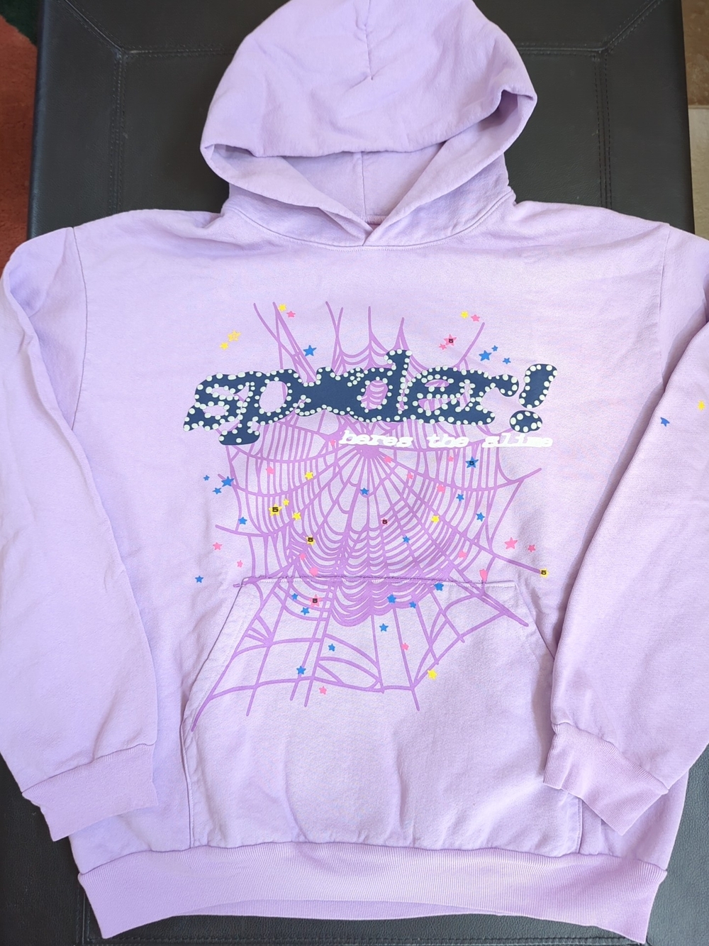 Sp5der SS23 Punk V2 Acai Hoodie Sz XL